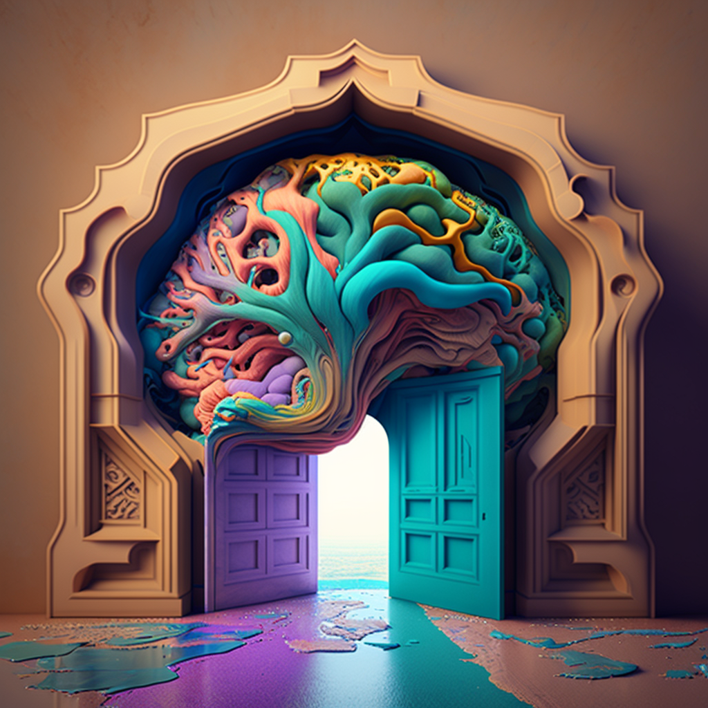 Photo of artistic brain